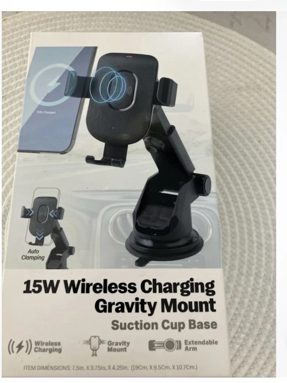 Wireless 15W Gravity Car Phone Mount - Pink